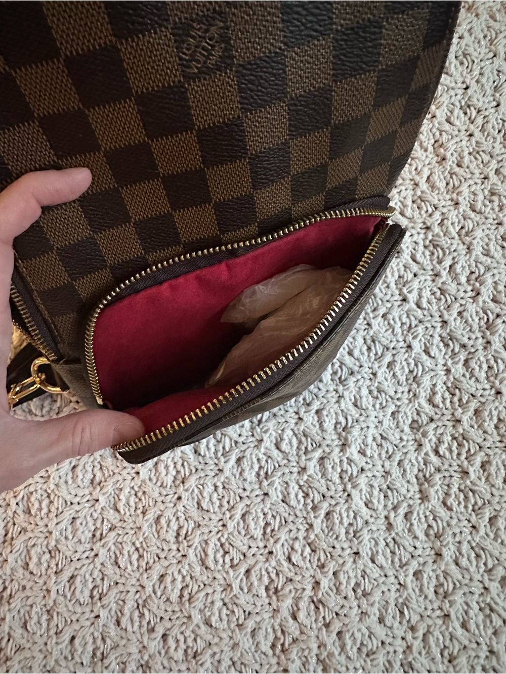 Brown Damier Ebene Sling Belt Bag - Picture 6 of 8